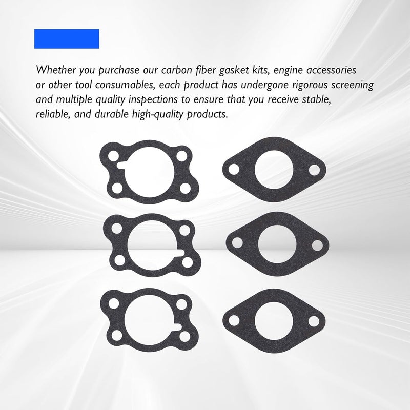 OXCANO 6 PCS Carburetor Gasket Compatible with EZGO Gas Golf Cart 295cc 350cc 4-Cycle Robin Engine Marathon Medalist TXT Freedom ST Sport ST350 MPT Workhorse 800 875 1200 Club Clays Car Shuttle Series - Image 3